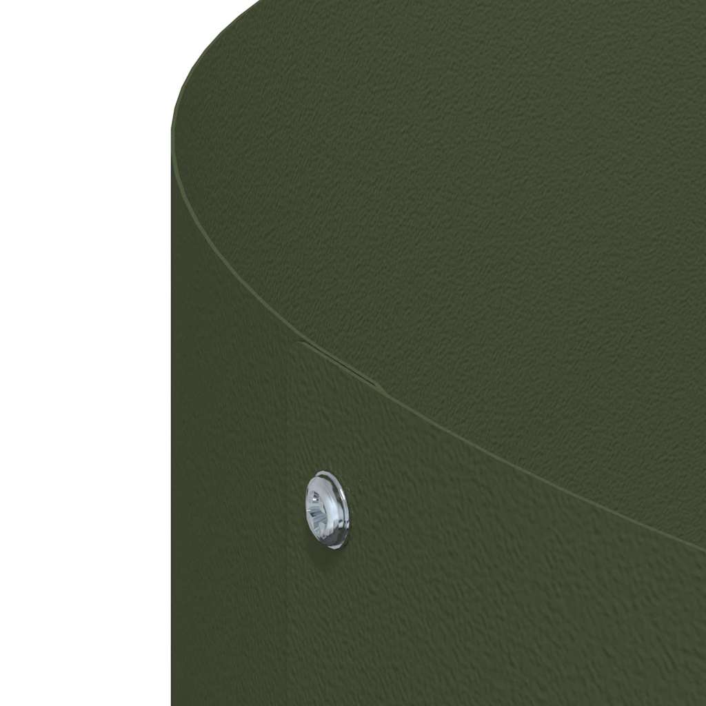 Gartenblumentopf Olivgrün 30 x 30 x 20 cm Stahl